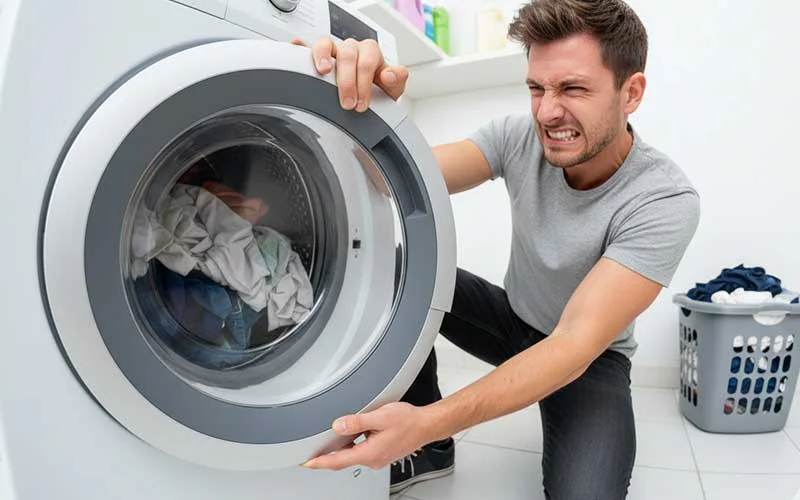 دلیل باز نشدن درب ماشین لباسشویی